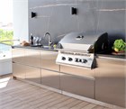Уличная кухня со встроенным газовым грилем!